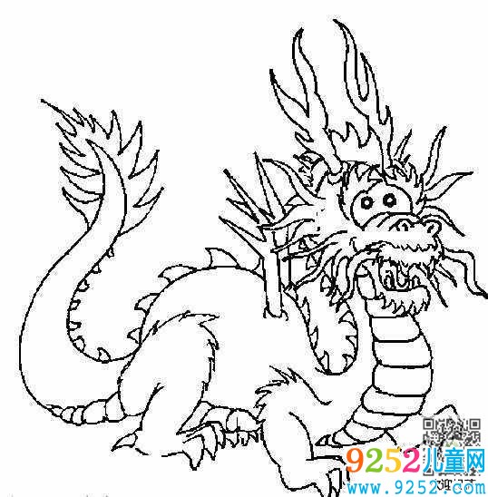 霸氣的龍動物簡筆