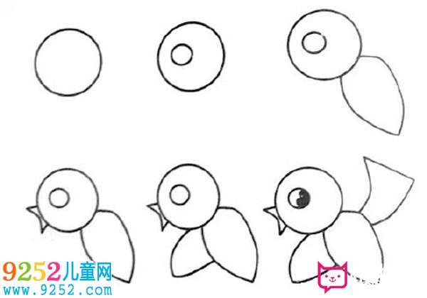 簡單的小鳥<a href=http://www.inspiredelm.com/jianbihua/ target=_blank class=infotextkey>簡筆畫</a>，飛翔的小鳥