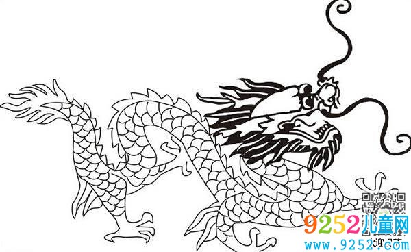 騰云駕霧的龍簡筆圖片