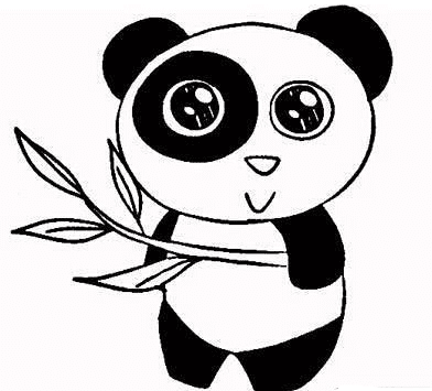 可愛的動(dòng)物大熊貓簡(jiǎn)筆