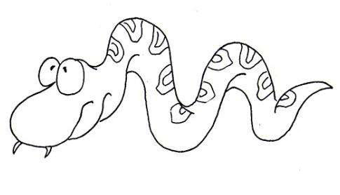 爬行動(dòng)物蛇<a href=http://www.inspiredelm.com/jianbihua/ target=_blank class=infotextkey>簡筆畫</a>圖片_蛇兒童繪畫作品圖集