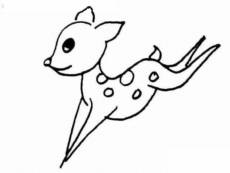 簡(jiǎn)單可愛(ài)的小鹿簡(jiǎn)筆