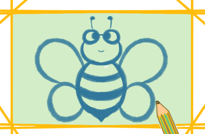 容易畫的蜜蜂上色<a href=http://www.inspiredelm.com/jianbihua/ target=_blank class=infotextkey>簡(jiǎn)筆畫</a>要怎么畫