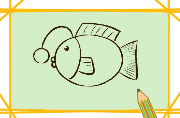 可愛好看的魚上色<a href=http://www.inspiredelm.com/jianbihua/ target=_blank class=infotextkey>簡筆畫</a>要怎么畫