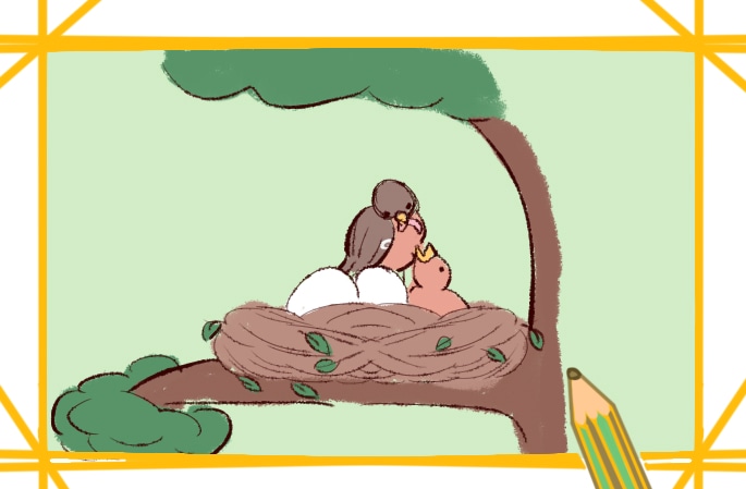 好看的鳥媽媽<a href=http://www.inspiredelm.com/jianbihua/ target=_blank class=infotextkey>簡筆畫</a>圖片怎么畫