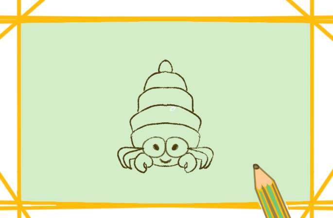 可愛(ài)的寄居蟹彩色<a href=http://www.inspiredelm.com/jianbihua/ target=_blank class=infotextkey>簡(jiǎn)筆畫(huà)</a>要怎么畫(huà)