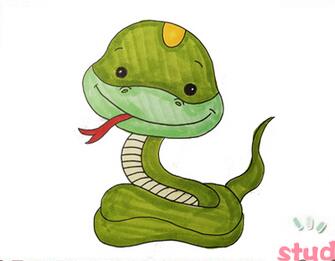 蛇的簡(jiǎn)筆畫(huà)