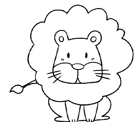 獅子簡筆圖片