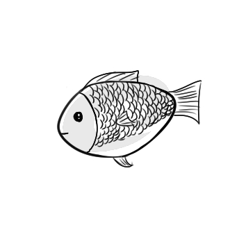 大河里的魚簡筆畫要怎么畫