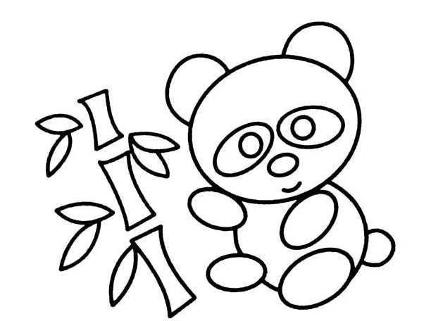 大熊貓動物兒童簡筆