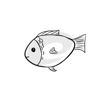 大河里的魚簡筆要怎么畫