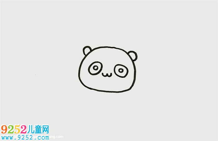 熊貓頭怎么畫