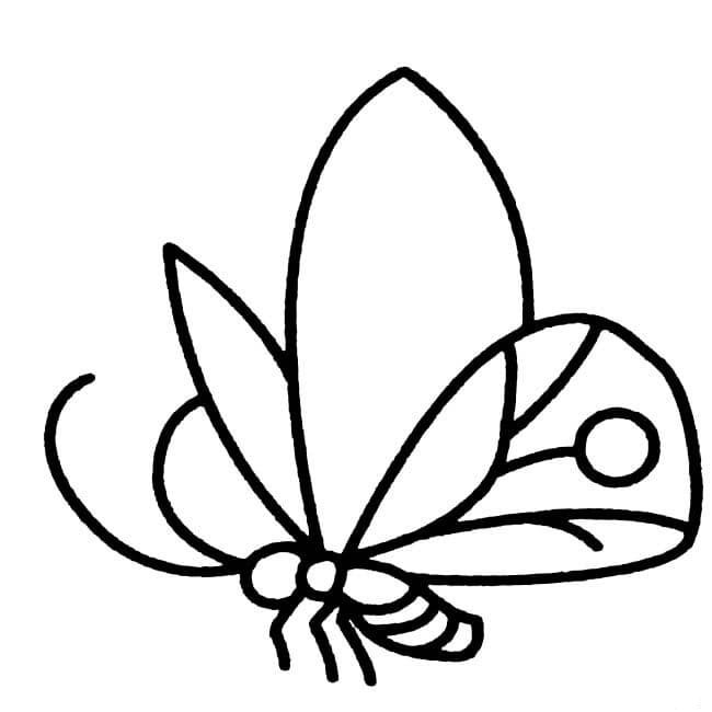 飛行的蝴蝶<a href=http://www.inspiredelm.com/jianbihua/ target=_blank class=infotextkey>簡筆畫</a>圖片_蝴蝶兒童繪畫作品圖集