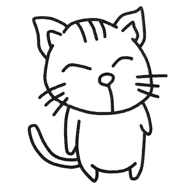 卡通小貓<a href=http://www.inspiredelm.com/ertonghua/ target=_blank class=infotextkey>兒童畫</a>圖片_卡通小貓兒童繪畫圖集