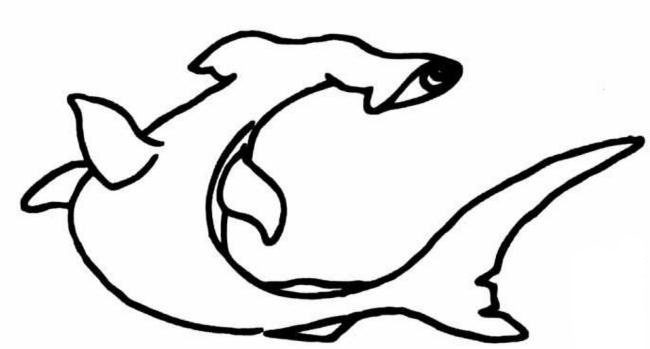 錘頭鯊魚兒童<a href=http://www.inspiredelm.com/jianbihua/ target=_blank class=infotextkey>簡筆畫</a>圖片_鯊魚兒童繪畫作品圖集