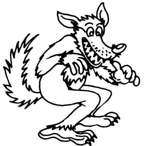 睡覺的狼兒童<a href=http://www.inspiredelm.com/jianbihua/ target=_blank class=infotextkey>簡筆畫</a>圖片_狼兒童繪畫作品圖集