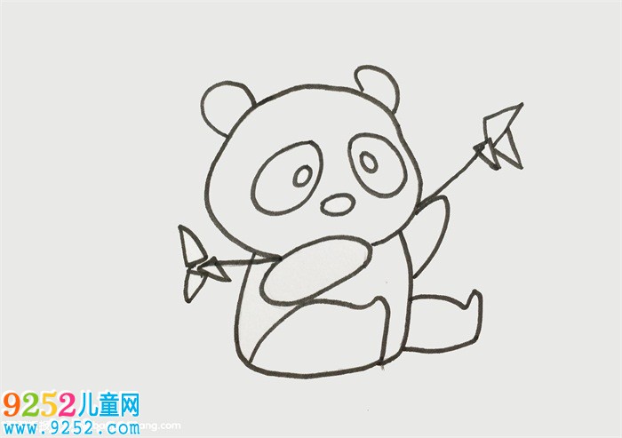 熊貓和竹子的畫(huà)