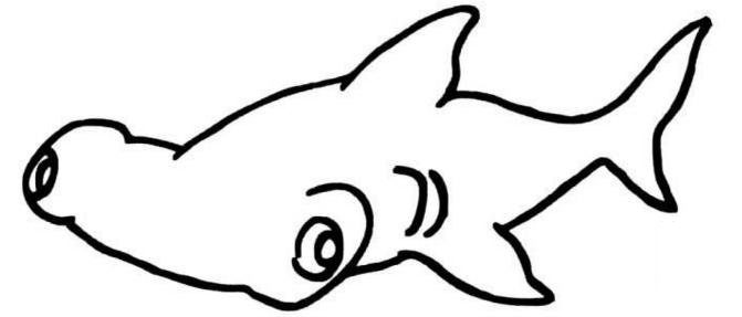 錘頭鯊魚兒童<a href=http://www.inspiredelm.com/jianbihua/ target=_blank class=infotextkey>簡筆畫</a>圖片_鯊魚兒童繪畫作品圖集