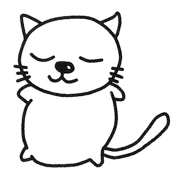 可愛的小貓<a href=http://www.inspiredelm.com/ertonghua/ target=_blank class=infotextkey>兒童畫</a>圖片_可愛的小貓兒童繪畫圖集