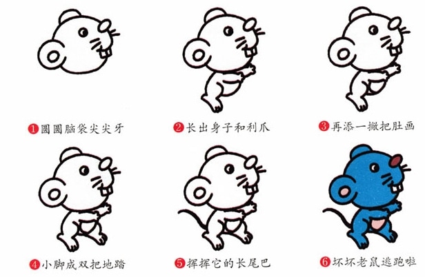 小老鼠<a href=http://www.inspiredelm.com/ertonghua/ target=_blank class=infotextkey>兒童畫</a>圖片_可愛的小老鼠兒童繪畫圖集