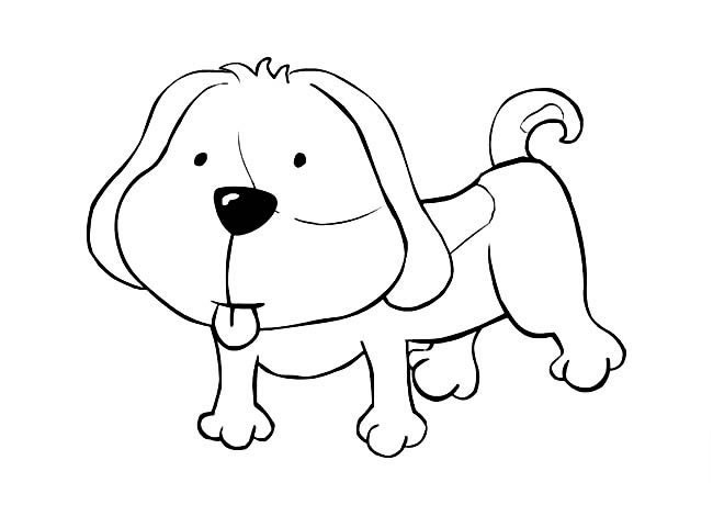 小狗狗兒童<a href=http://www.inspiredelm.com/jianbihua/ target=_blank class=infotextkey>簡筆畫</a>圖片_狗兒童繪畫作品圖集