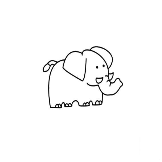 靈性的大象<a href=http://www.inspiredelm.com/jianbihua/ target=_blank class=infotextkey>簡(jiǎn)筆畫(huà)</a>圖片_靈性的大象兒童繪畫(huà)圖集