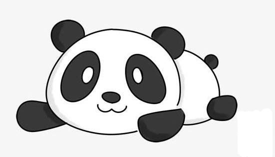 大熊貓拿竹子兒童<a href=http://www.inspiredelm.com/jianbihua/ target=_blank class=infotextkey>簡筆畫</a>圖片_大熊貓兒童繪畫作品圖集