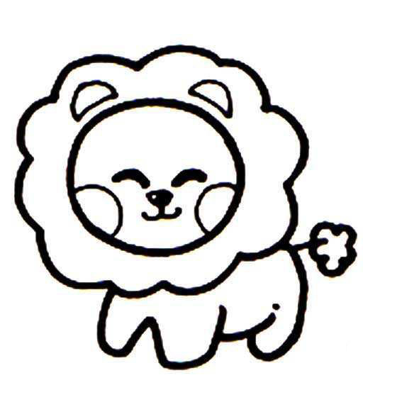 卡通小獅子<a href=http://www.inspiredelm.com/ertonghua/ target=_blank class=infotextkey>兒童畫(huà)</a>圖片_卡通小獅子兒童繪畫(huà)圖集