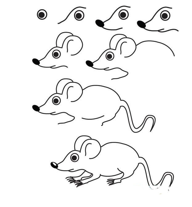 小老鼠<a href=http://www.inspiredelm.com/ertonghua/ target=_blank class=infotextkey>兒童畫</a>圖片_可愛的小老鼠兒童繪畫圖集