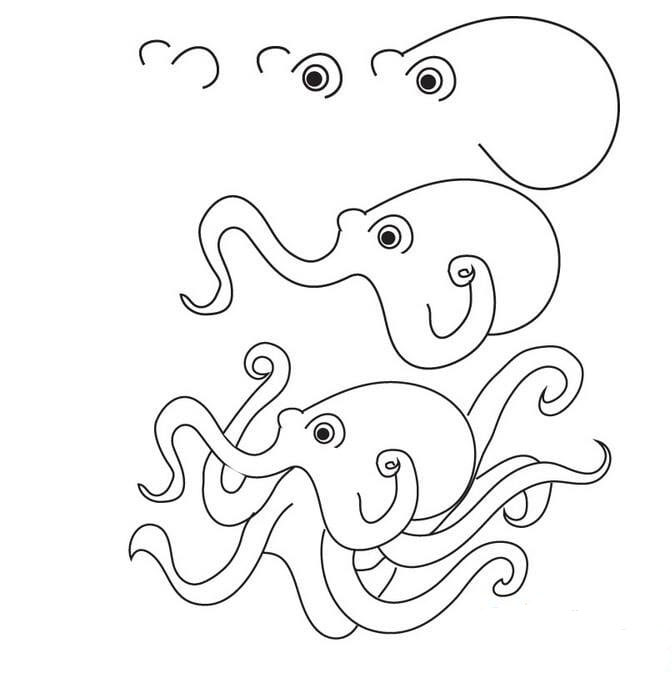 章魚(yú)怎么畫(huà)_可愛(ài)的章魚(yú)<a href=http://www.inspiredelm.com/ertonghua/ target=_blank class=infotextkey>兒童畫(huà)</a>作品