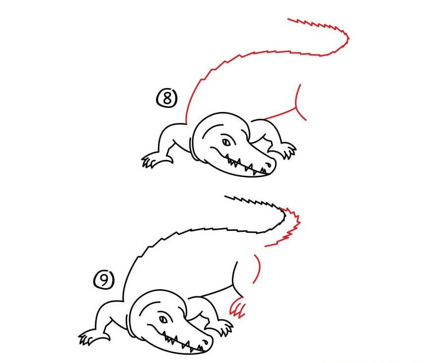 鱷魚<a href=http://www.inspiredelm.com/jianbihua/ target=_blank class=infotextkey>簡筆畫</a>圖片_鱷魚兒童繪畫圖集