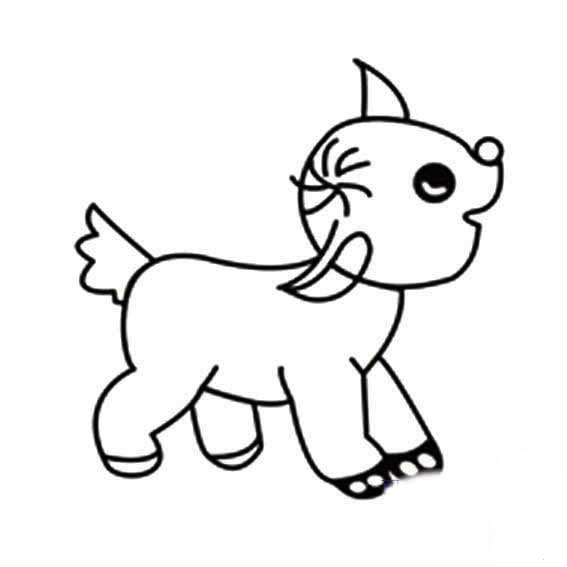 奔跑的山羊<a href=http://www.inspiredelm.com/ertonghua/ target=_blank class=infotextkey>兒童畫</a>圖片_奔跑的山羊兒童繪畫圖集