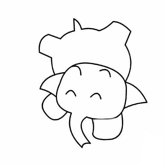 卡通大象<a href=http://www.inspiredelm.com/jianbihua/ target=_blank class=infotextkey>簡筆畫</a>圖片_卡通大象兒童繪畫圖集