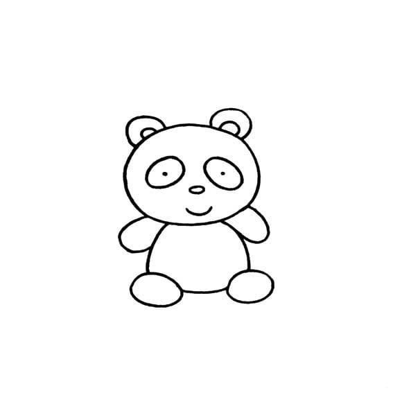 熊貓吃竹子<a href=http://www.inspiredelm.com/ertonghua/ target=_blank class=infotextkey>兒童畫</a>圖片_熊貓吃竹兒童繪畫圖