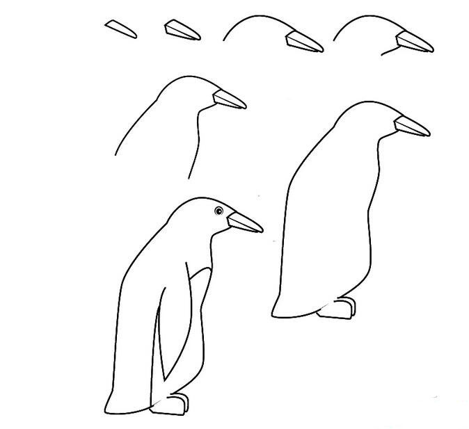 企鵝怎么畫_企鵝的<a href=http://www.inspiredelm.com/ertonghua/ target=_blank class=infotextkey>兒童畫</a>作品