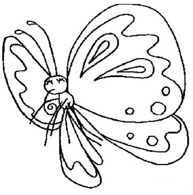 蝴蝶采花蜜兒童<a href=http://www.inspiredelm.com/jianbihua/ target=_blank class=infotextkey>簡筆畫</a>圖片_蝴蝶兒童繪畫作品圖集