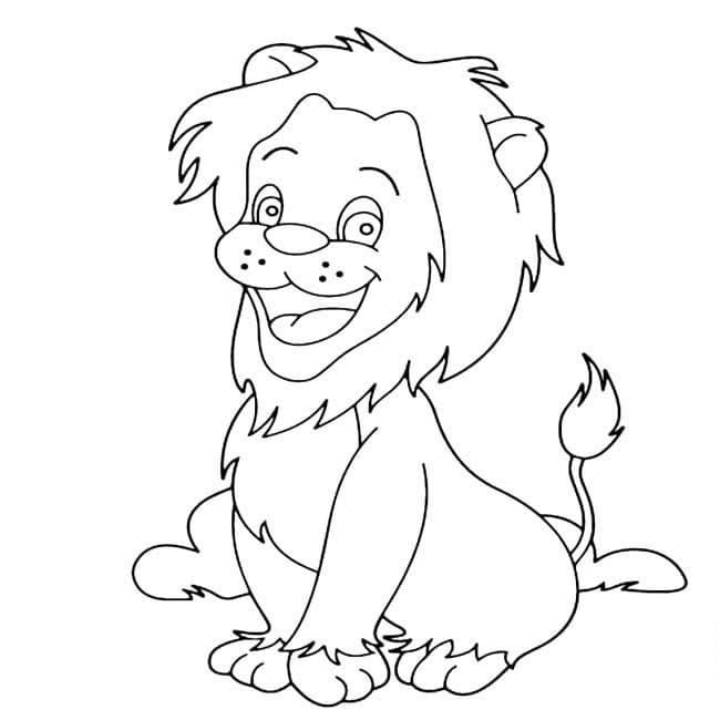 卡通獅子兒童<a href=http://www.inspiredelm.com/jianbihua/ target=_blank class=infotextkey>簡筆畫</a>圖片_獅子兒童繪畫作品圖集