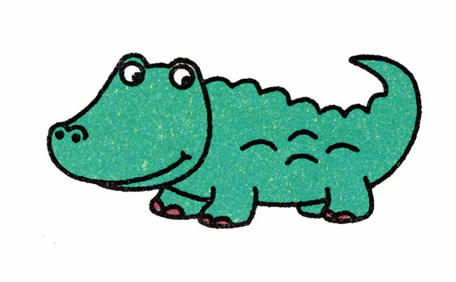 鱷魚<a href=http://www.inspiredelm.com/jianbihua/ target=_blank class=infotextkey>簡筆畫</a>圖片_鱷魚兒童繪畫圖集