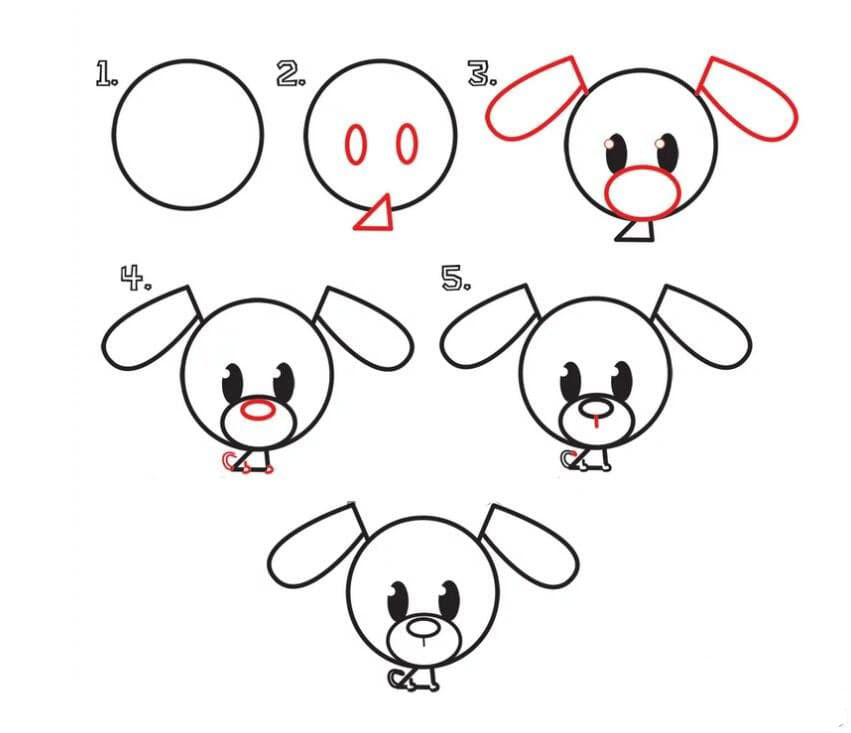 小狗的頭怎么畫_小狗的頭的<a href=http://www.inspiredelm.com/ertonghua/ target=_blank class=infotextkey>兒童畫</a>作品