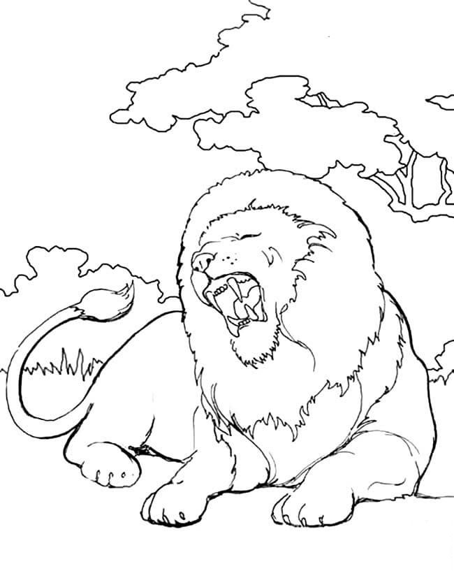 威武的獅子<a href=http://www.inspiredelm.com/jianbihua/ target=_blank class=infotextkey>簡(jiǎn)筆畫</a>圖片_獅子兒童繪畫作品圖集