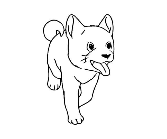 行走的狗狗<a href=http://www.inspiredelm.com/ertonghua/ target=_blank class=infotextkey>兒童畫(huà)</a>圖片_行走的狗狗兒童繪畫(huà)圖集