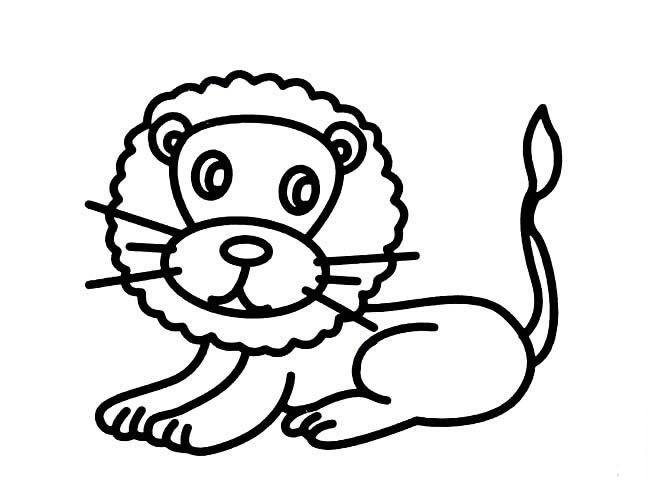 威武的獅子<a href=http://www.inspiredelm.com/jianbihua/ target=_blank class=infotextkey>簡(jiǎn)筆畫</a>圖片_獅子兒童繪畫作品圖集