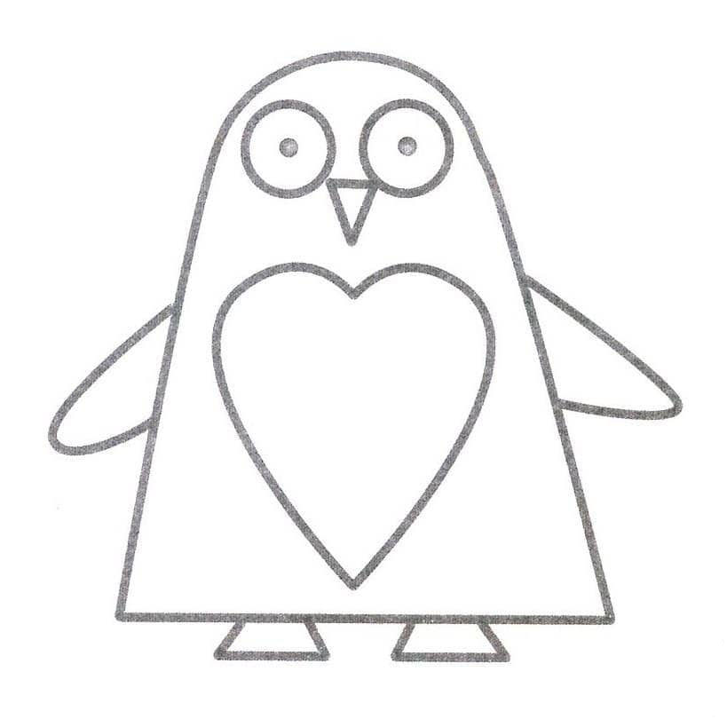 呆萌的企鵝<a href=http://www.inspiredelm.com/jianbihua/ target=_blank class=infotextkey>簡(jiǎn)筆畫</a>圖片_呆萌的企鵝兒童繪畫圖集