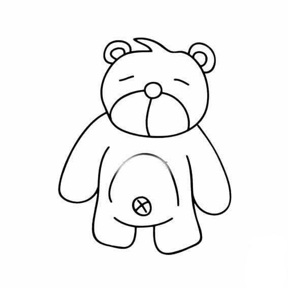 兩只小熊<a href=http://www.inspiredelm.com/jianbihua/ target=_blank class=infotextkey>簡筆畫</a>圖片_兩只小熊兒童繪畫圖集