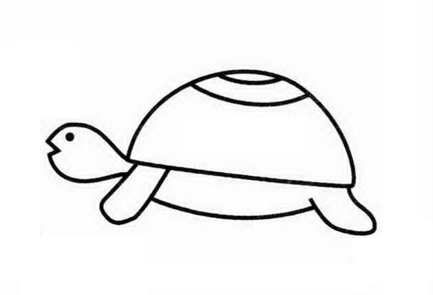 爬行的烏龜兒童<a href=http://www.inspiredelm.com/jianbihua/ target=_blank class=infotextkey>簡(jiǎn)筆畫(huà)</a>圖片_烏龜兒童繪畫(huà)作品圖集