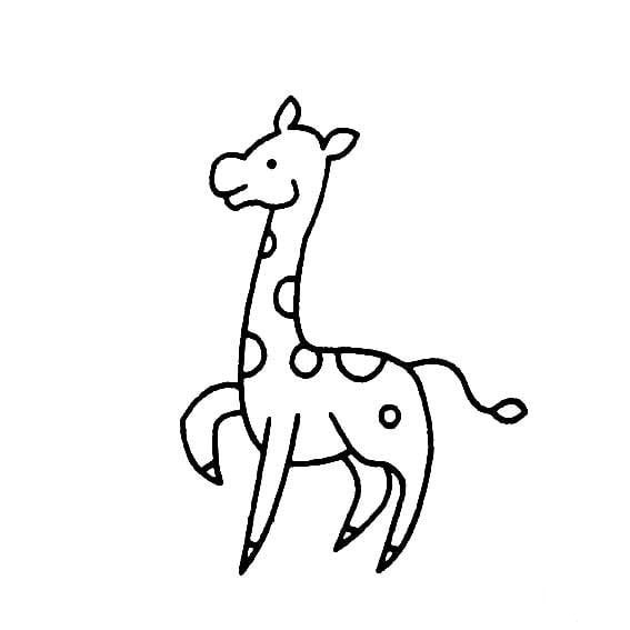 長頸鹿吃樹葉<a href=http://www.inspiredelm.com/jianbihua/ target=_blank class=infotextkey>簡筆畫</a>圖片_長頸鹿吃樹葉兒童繪畫圖集