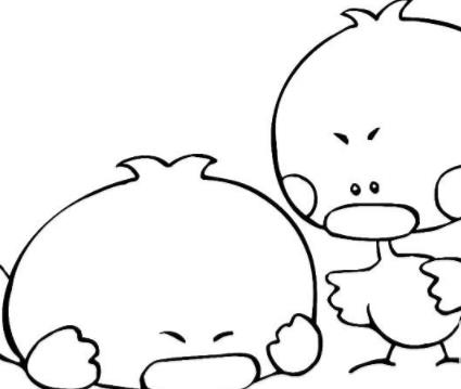 小鴨子的簡筆畫圖片_鴨子兒童繪畫作品圖集