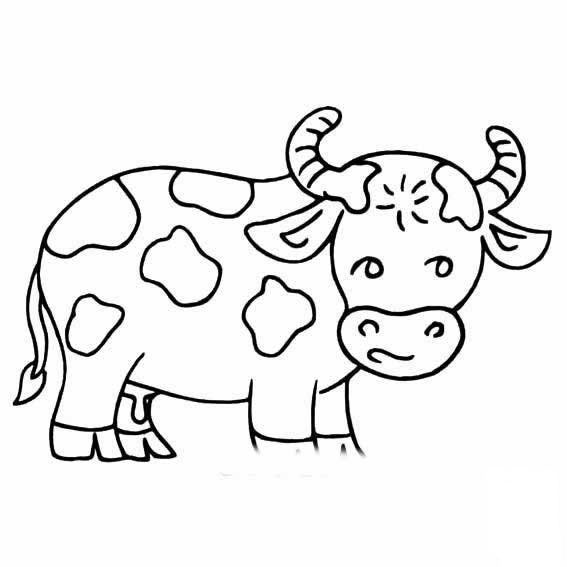 小奶牛<a href=http://www.inspiredelm.com/ertonghua/ target=_blank class=infotextkey>兒童畫</a>圖片_小奶牛兒童繪畫圖集