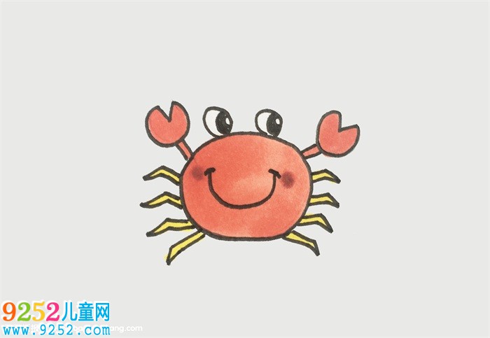 怎么畫螃蟹簡單畫法