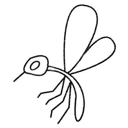 飛行的蚊子兒童<a href=http://www.inspiredelm.com/jianbihua/ target=_blank class=infotextkey>簡筆畫</a>圖片_蚊子兒童繪畫作品圖集